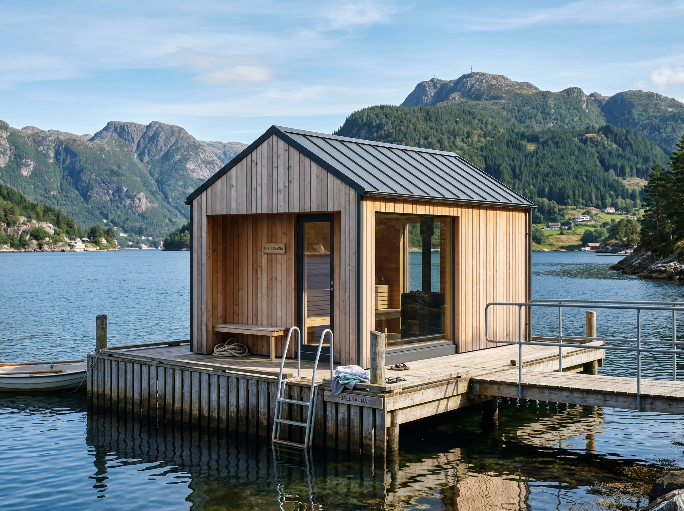 Derten badstue fra sjøen